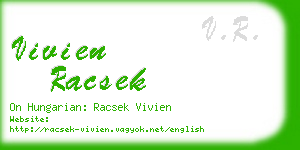 vivien racsek business card